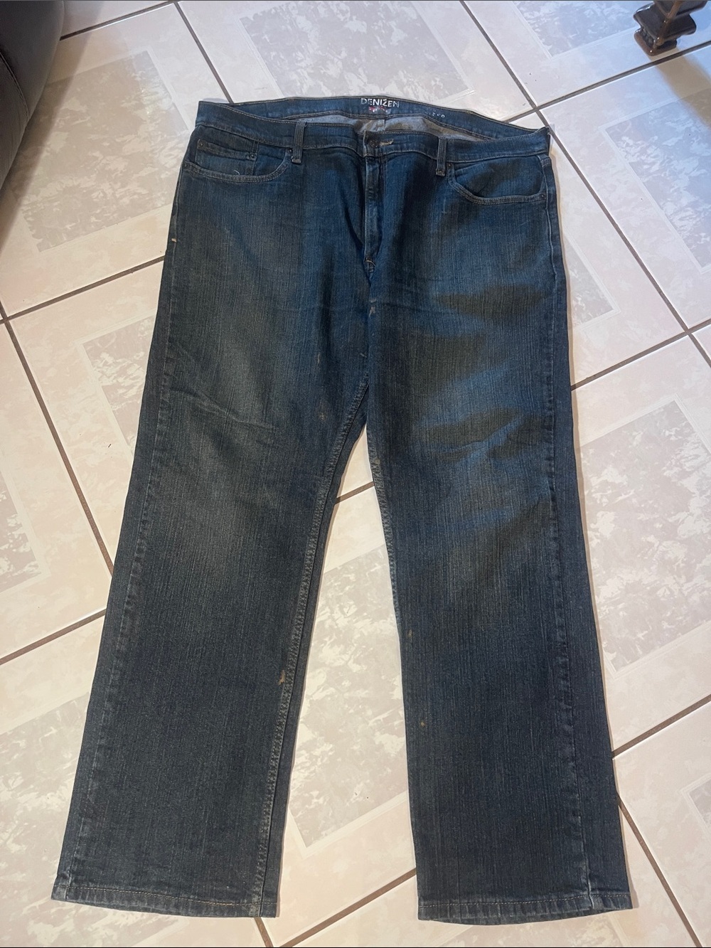 Denizen from Levi's Men’s Straight Jeans in Dark Blue Indigo